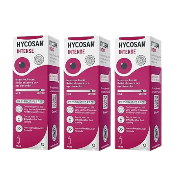 Hycosan Intense 7 5ml Pack Of 3 Dry Eye Relief UK Meds Online Hycosan Intense 7 5ml Pack Of 3 Dry Eye Relief UK Meds Online