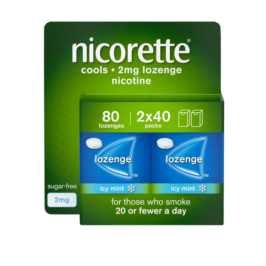 Nicorette Cools Icy Mint 2mg Nicotine – 80 Lozenges - Sugar Free