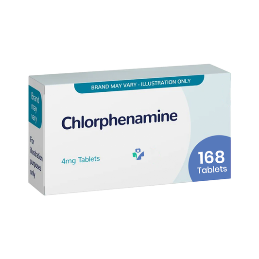 Chlorphenamine (4mg) - Hay Fever & Allergy Relief - 168 Tablets (Brand May Vary)