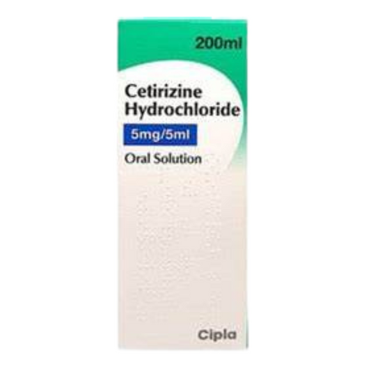 Cetirizine Hydrochloride 5mg/5ml Oral Solution 200ml (Cipla)