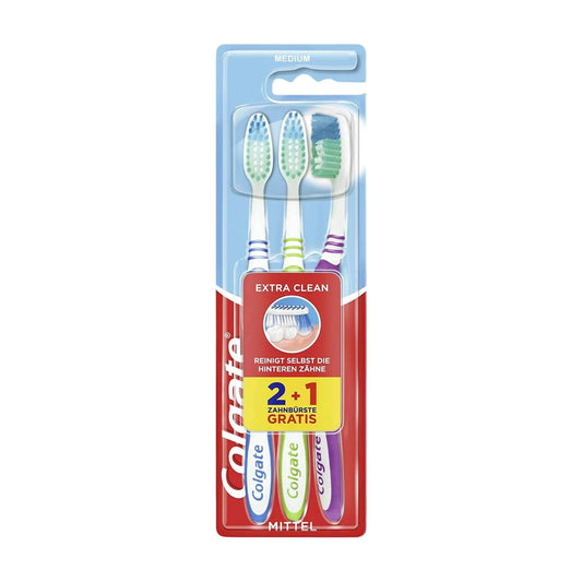 Colgate Extra Clean Medium Toothbrush - 3 Pack