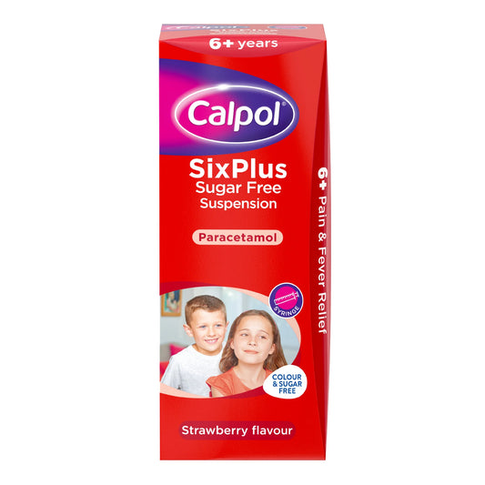 Calpol Six Plus Sugar Free Strawberry Flavour Suspension 200ml