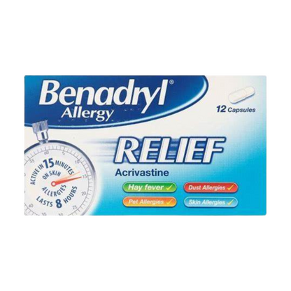 Benadryl Allergy Relief - 12 Capsules