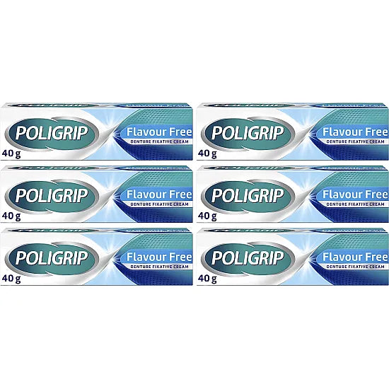 Poligrip Denture Fixative Flavour Free - 40g