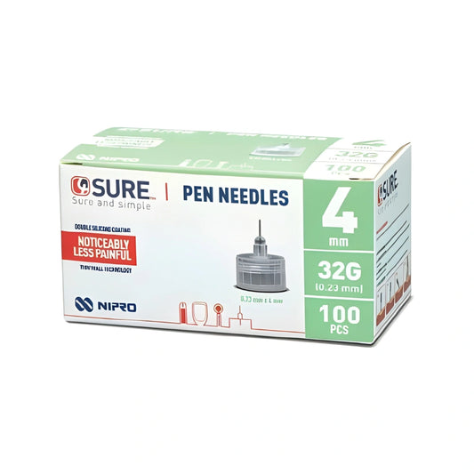 4Sure Pen Needles 32G - Choose from 4mm-5mm-6mm