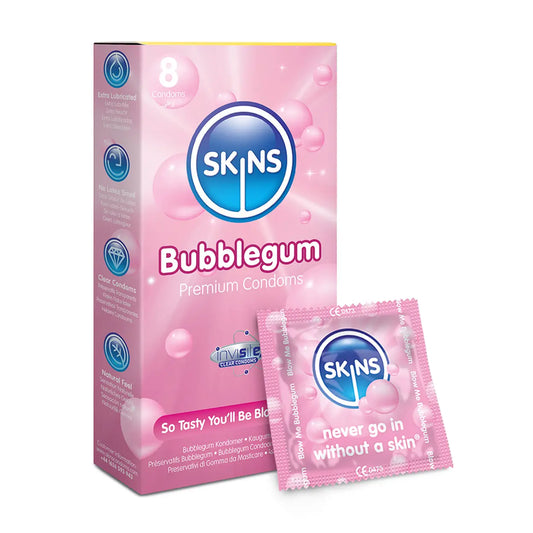 Skins - Bubblegum Flavoured Condoms | 8 Pack