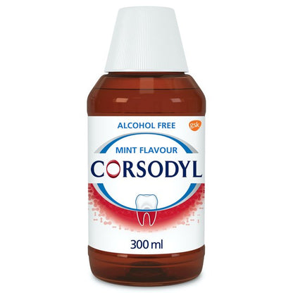 Corsodyl Mint Mouthwash 300ml - (Alcohol Free)