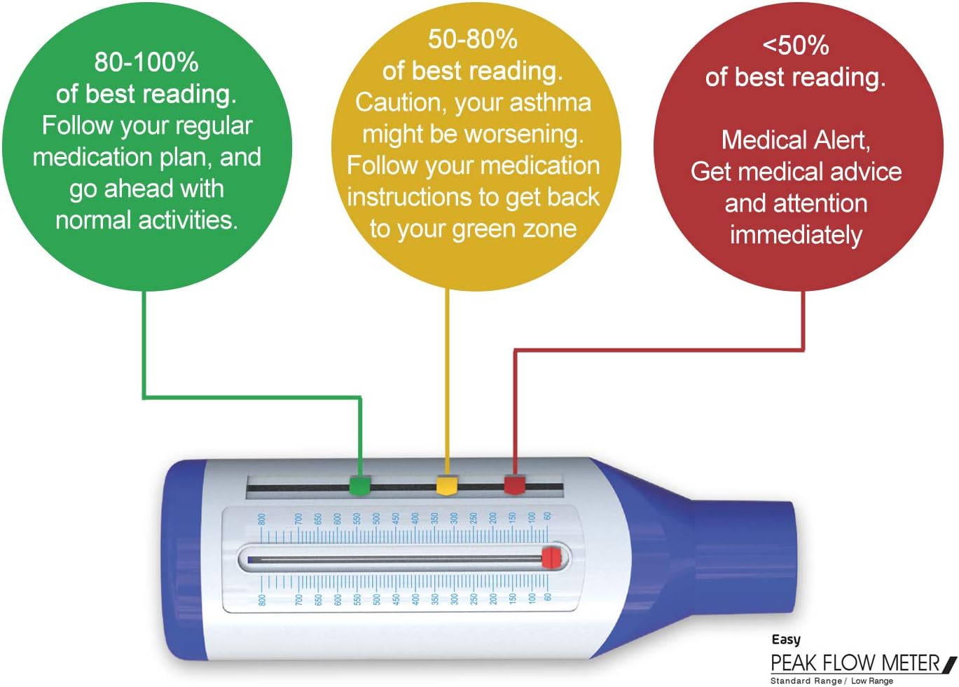 Easy Peak Flow Meter Standard Range Easy 800