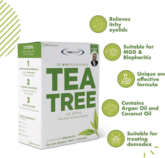 The Eye Doctor Tea Tree Lid Wipes for Blepharitis