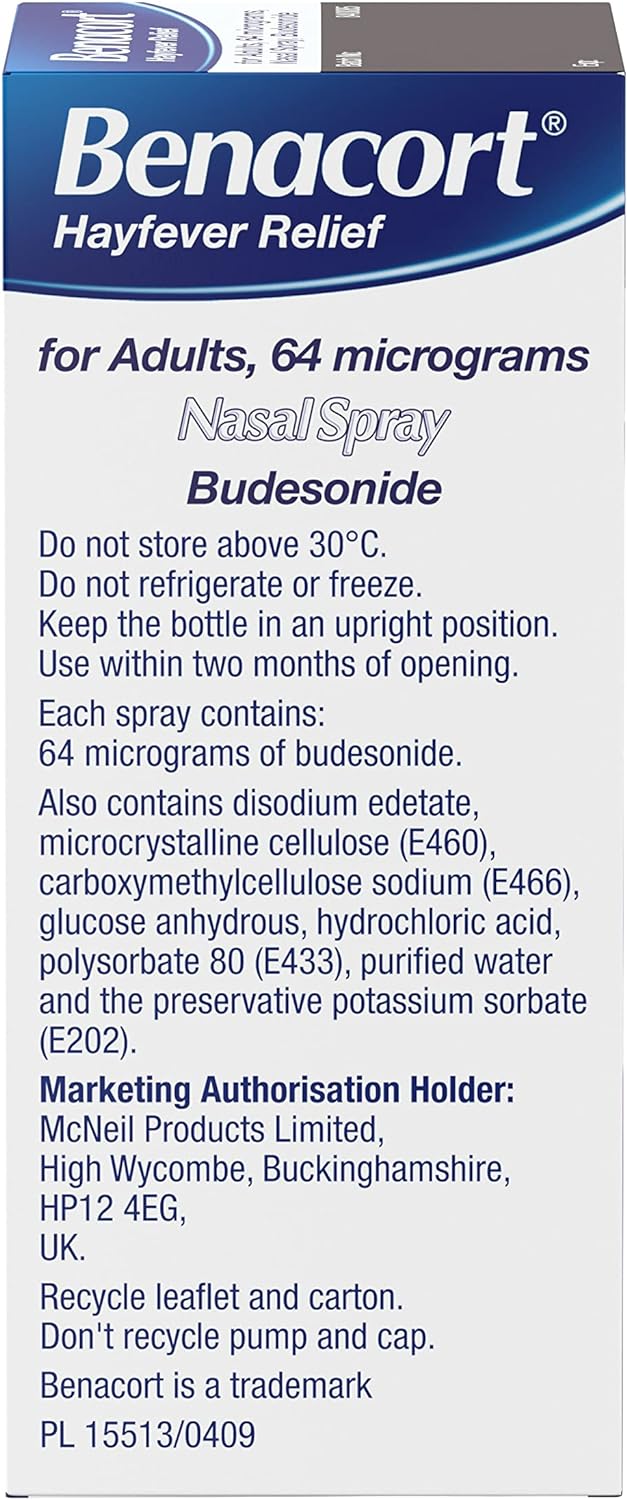 Benacort 64 Micrograms Nasal Spray - 10ml - 120 Sprays