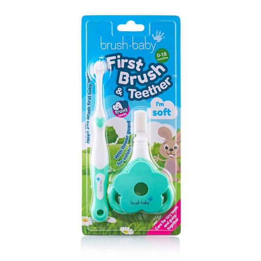 FirstBrush™ & FirstTeether™ Set for Babies (0–18 Months)
