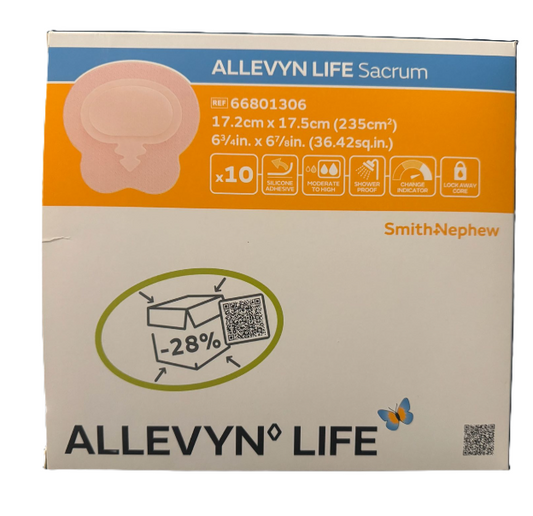 ALLEVYN LIFE™ Silicone Adhesive Dressing – Sacrum ( 17.2cm x 17.5 cm )