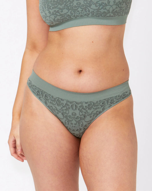 Bare Essentials Lace Cheeky Bikini Brief – Lagoon