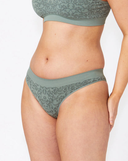 Bare Essentials Lace Cheeky Bikini Brief – Lagoon