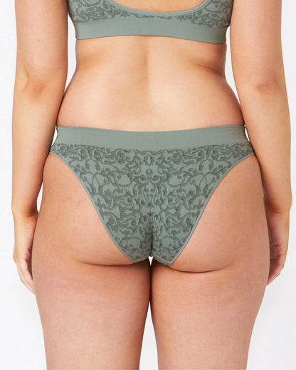Bare Essentials Lace Cheeky Bikini Brief – Lagoon