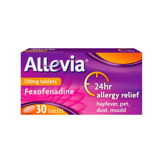 Allevia Fexofenadine 120mg Hayfever Relief 30 Tablets