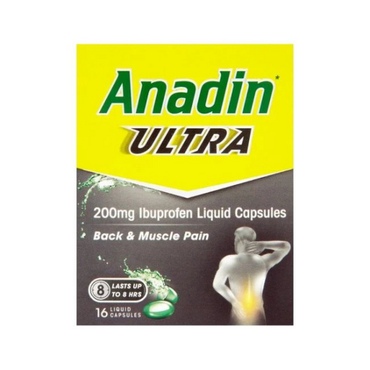 Anadin Ultra 200mg Ibuprofen Liquid Capsules 16s