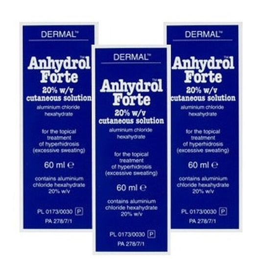 Anhydrol Forte Roll On 20% W/v Cutaneous Solution 60ml | x3 Pack