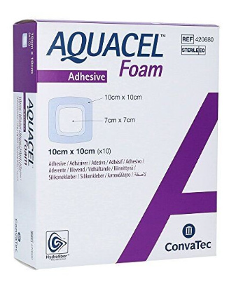 Aquacel Foam Adhesive Silicone Dressing 10x10cm