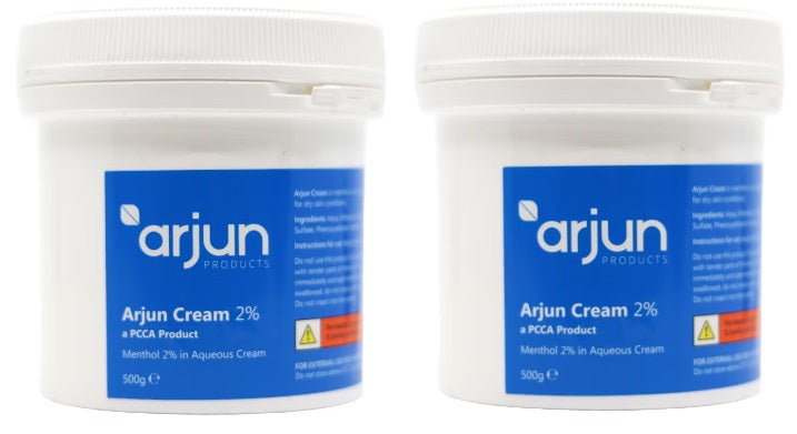 Arjun 2% Menthol Aqueous Cream 500g (Twin Pack)