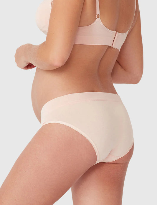 Bamboo Maternity Seamless Under Bump Brief – Putty Pink