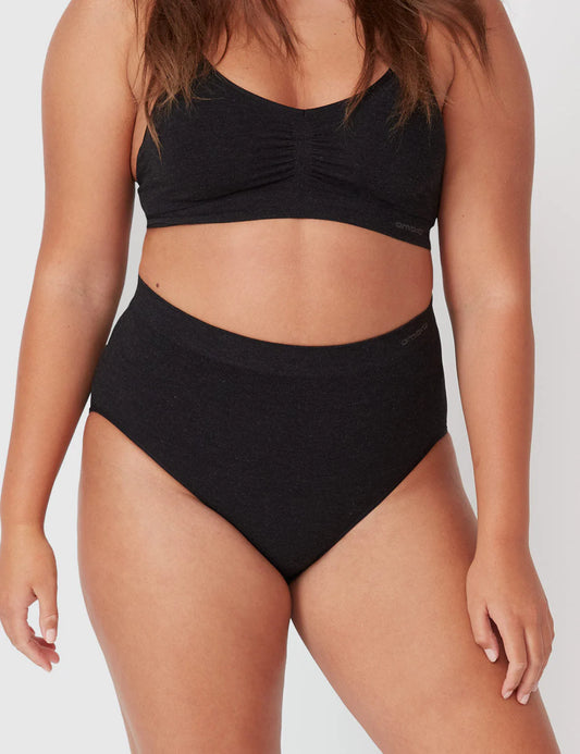 Bamboo Basics Seamless Full Brief – Charcoal Marl
