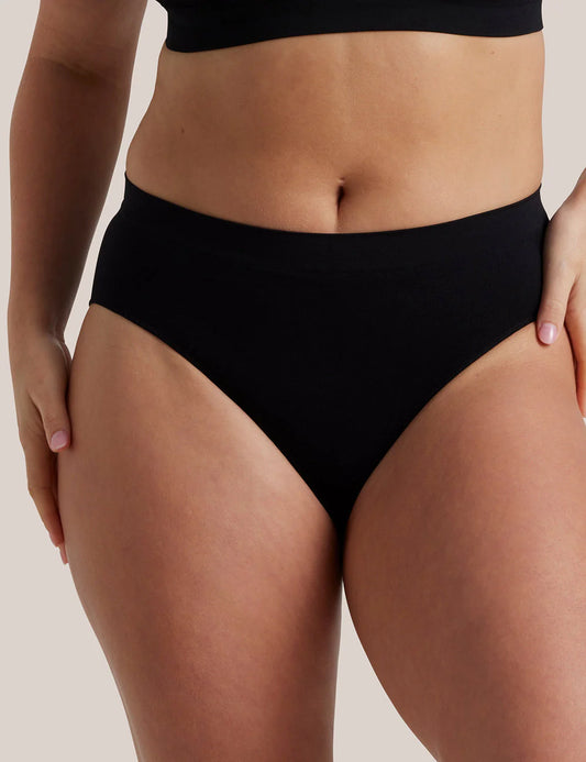 Bare Essentials Hi Cut Brief – Black