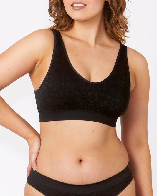 Bare Essentials Lace Bralette – Black1