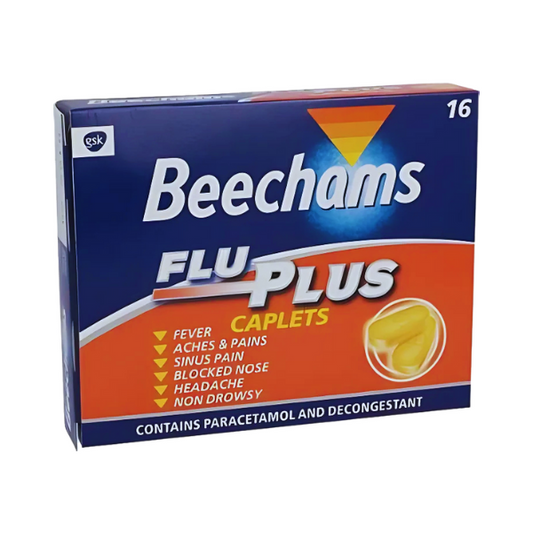 Beechams Flu Plus Caplets 25mg/500mg/5mg 16