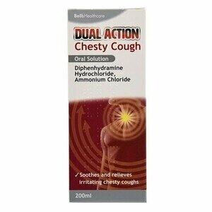 Bells Cough & Cold remedies dual action chesty cough liquid 130mg/5ml/14mg/5ml 200ml