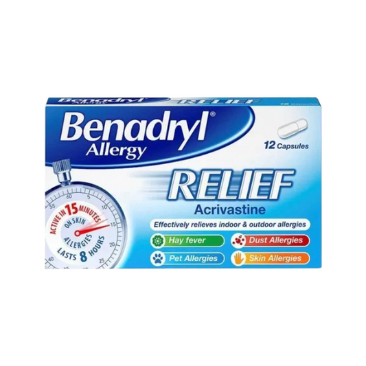 Benadryl Allergy Relief - 12 Capsules
