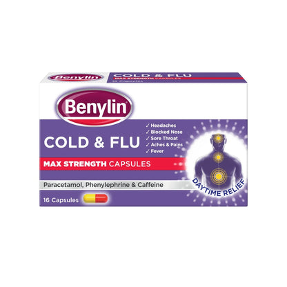 Benylin Cold & Flu Max Strength Capsules 16s
