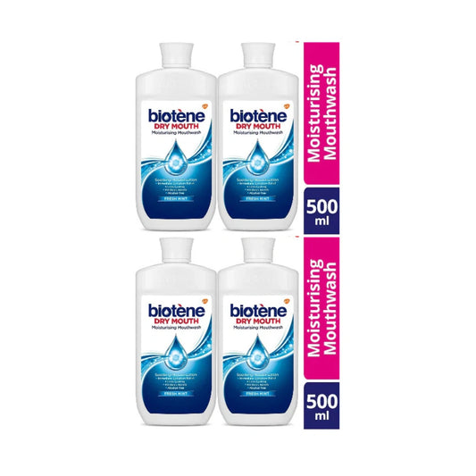 Biotene Dry Mouth Care Oral Rinse Fresh Mint - 500ml (4 Pack)
