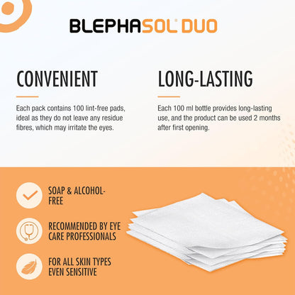 Blephasol Duo 100ml Micellar Eyelid Cleansing Lotion + 100 Lint-Free Pads