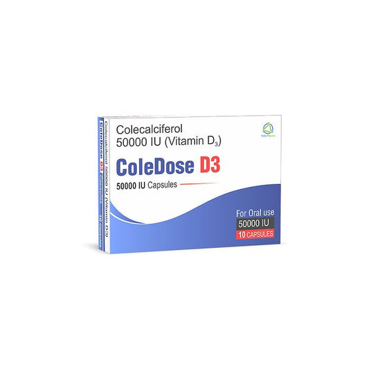 COLEDOSE D3 50,000 IU Capsules – Pack of 10
