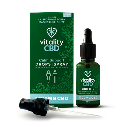 Calm Support CBD Drops & Spray 1200mg in 30ml (Pack of 3)