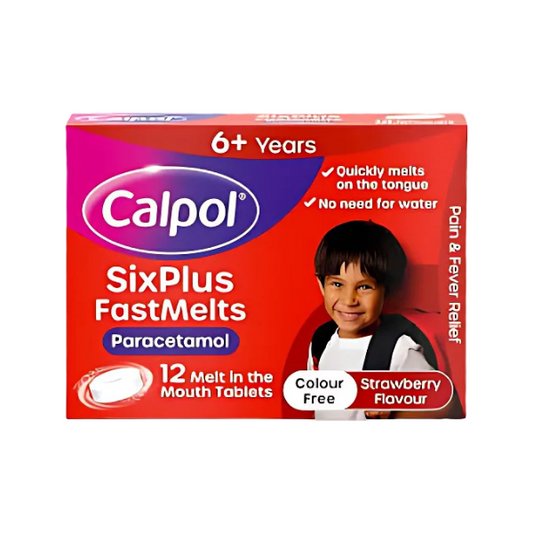 Calpol SixPlus Fastmelts Strawberry Flavour 6+ Years 12s