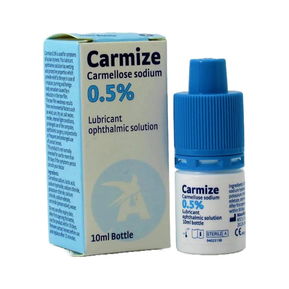 Carmize Carmellose 0.5% - Lubricant Eye Drops 10ml (Brand May Vary)