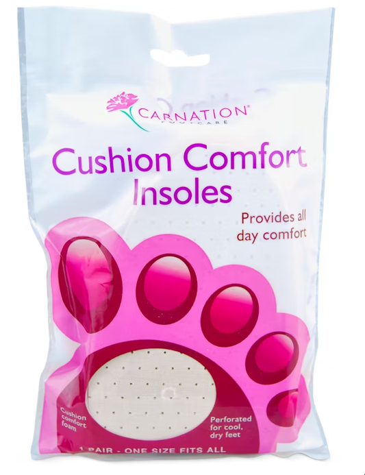 Carnation Cushion Comfort Insoles 1 Pair