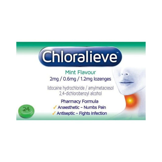 Chloralieve Mint Flavour Lozenges 24s