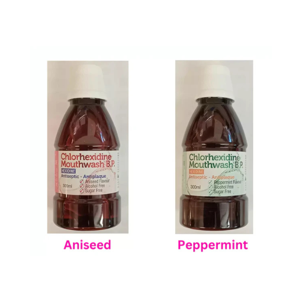 Chlorhexidine Mouthwash B.P. Alcohol & Sugar Free Mouthwash 300ml - 2 Flavours