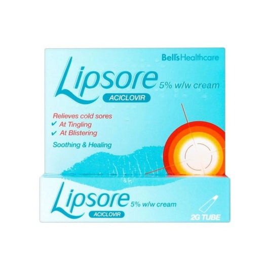 Cold Sores Lipsore Aciclovir 5% Cream 2g - Bells