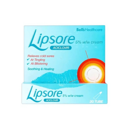 Cold Sores Lipsore Aciclovir 5% Cream 2g - Bells