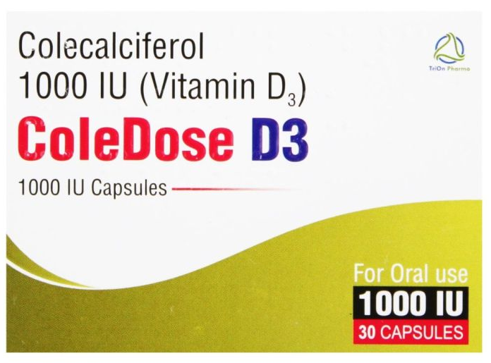 Coledose D3 1000 IU Tablets – Pack of 30