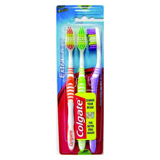 Colgate Extra Clean Medium Toothbrush - 3 Pack