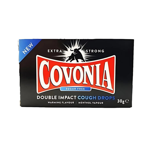 Covonia Double Impact Cough Drops Sugar Free 30g