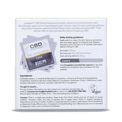 CBD Dermal Patches 500mg x 10