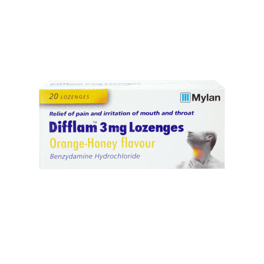 Difflam 3mg Lozenges Lemon Flavour 20s