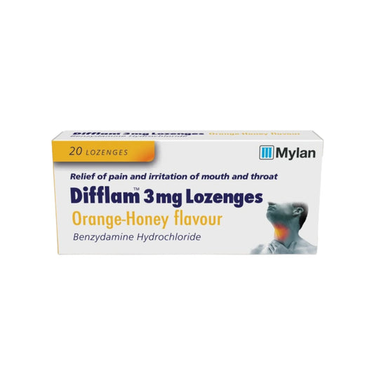 Difflam 3mg Lozenges Orange-Honey Flavour 20s