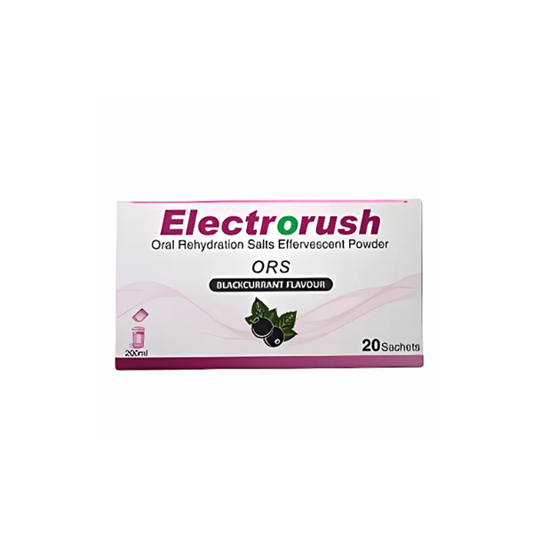 Electrorush Oral Rehydration Salts Blackcurrant Flavour 20 Sachets